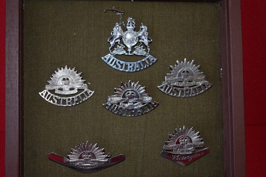 COLLECTION OF AUSTRALIAN RISING SUN BADGES